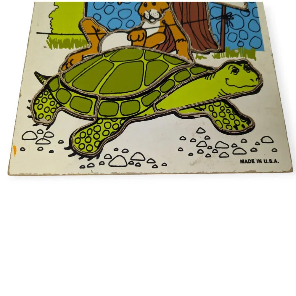 Vintage Playskool Tortoise & the Hare Puzzle
